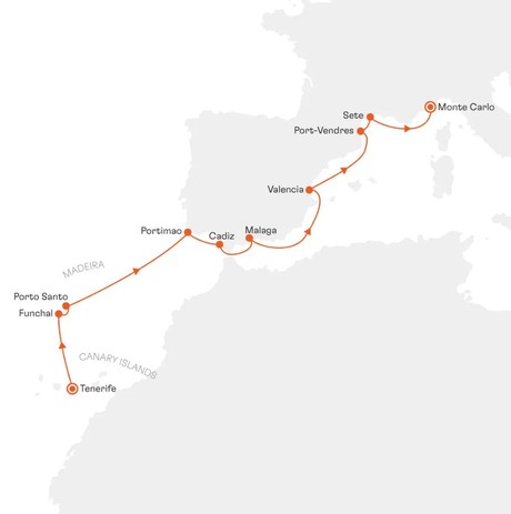 Map for Pearls of the Western Mediterranean - Small Ship Cruise