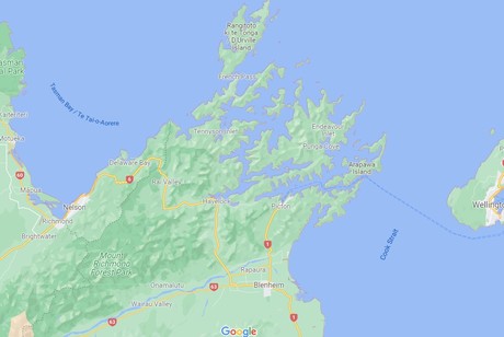 Map for Pelorus Sound Cruise and Walk - Jacobs, Archer and Nydia Tracks