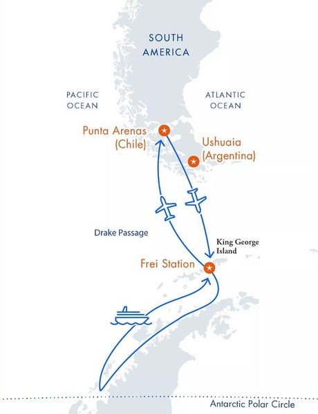 Map for Polar Circle Air Cruise