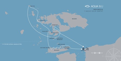 Map for Indonesia – Raja Ampat Cruise