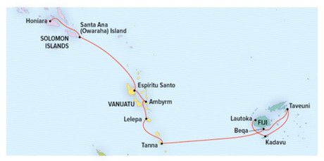 Map for Rites and Relics: From the Solomon Islands to Fiji