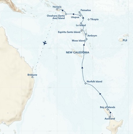 Map for Roots of the Pacific: Exploring New Zealand and Melanesia