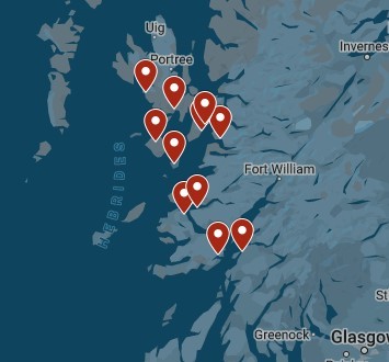 Map for Scotland's Wild Isles Cruise: Isle of Skye and the Small Isles