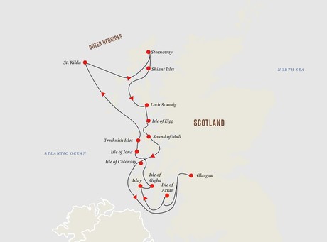Map for The Scottish Isles – Island Hopping in the Hebrides