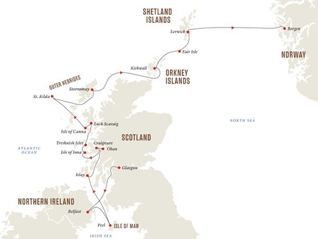 Map for The Scottish Isles – Whisky & Wildlife from the Hebrides to the Shetlands