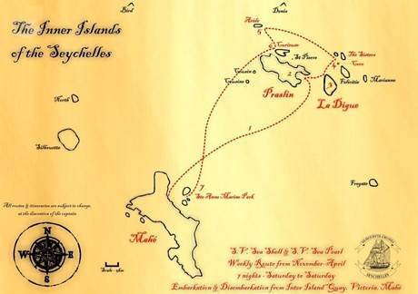 Map for The Seychelles From November to April