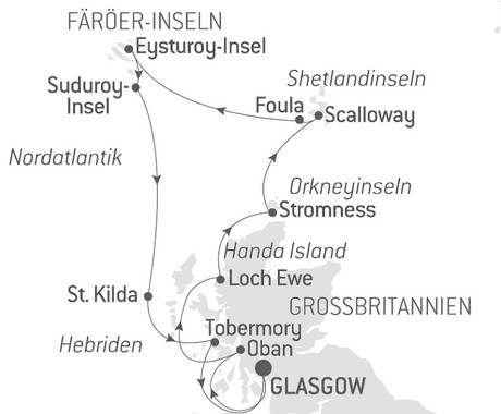 Map for Scottish Archipelagos & the Faroe Islands: Nordic Heritage & Island Identities