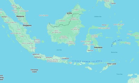 Map for Singapore to Bali - Voyage Across the Java Sea