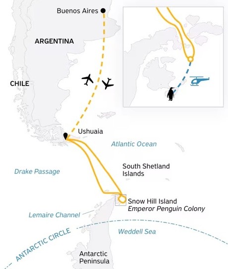 Map for Snow Hill to the Peninsula: Shackleton's Emperors Small Ship Cruise