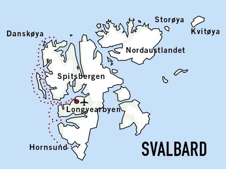Map for Springtime in Svalbard aboard Quest