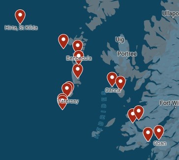 Map for St Kilda: A Wildlife Cruise to the Scottish Outer Hebrides
