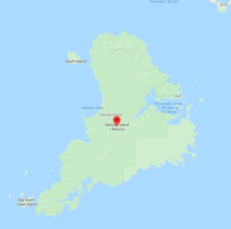 Map for Stewart Island / Rakiura New Zealand Cruise