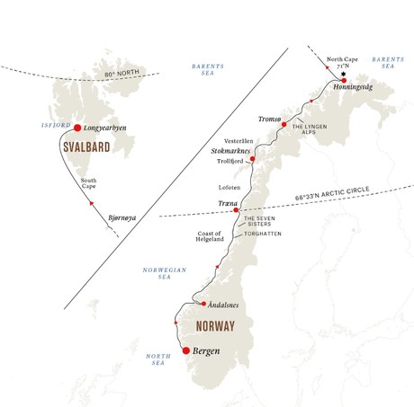 Map for The Svalbard Express