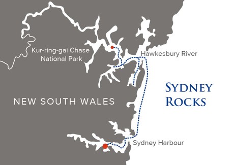 Map for Sydney Rocks - Blue Water Classic Cruise