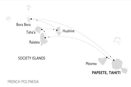 Map for Tahiti & the Pearls of French Polynesia aboard Panorama II
