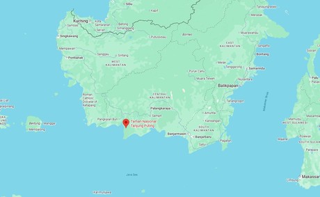 Map for Tanjung Puting National Park - Borneo River Cruise