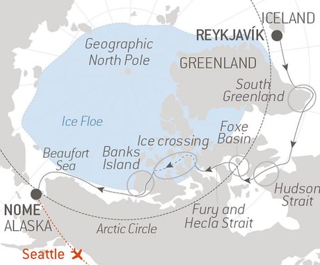 Map for The Northwest Passage