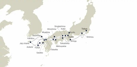 Map for Through the Heart of Japan 