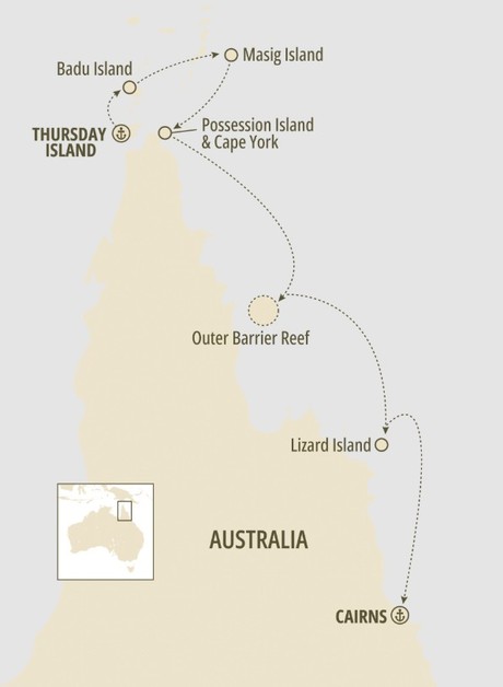 Map for Torres Strait & Great Barrier Reef: Islands, Reefs & Traditions
