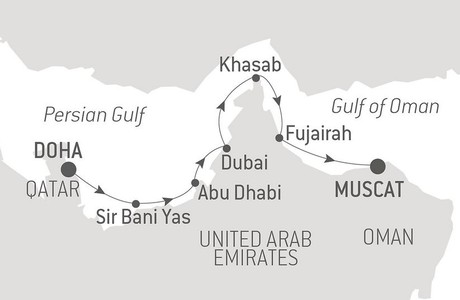 Map for Treasures of the Arabian Gulf