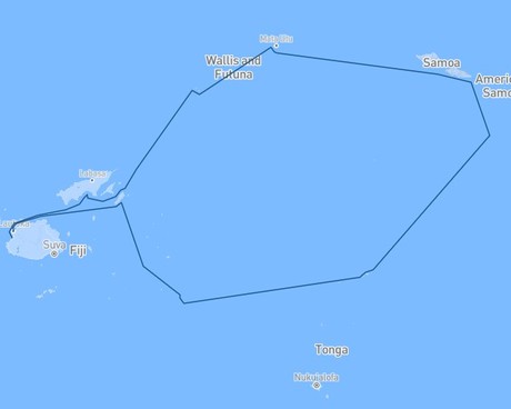 Map for Tropical Islands of Fiji, Samoa & Tonga: An 11-Day South Pacific Expedition Cruise