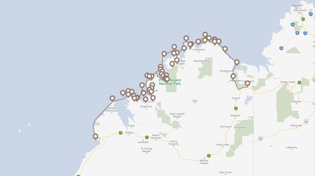 Map for Ultimate Quest - 14 Day Kimberley Cruise