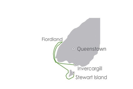 Map for Unseen Fiordland & Stewart Island