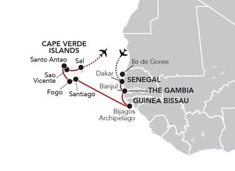 Map for Islands of West Africa & Cape Verde - An Island Hopping Expedition from Sengal to Cape Verde