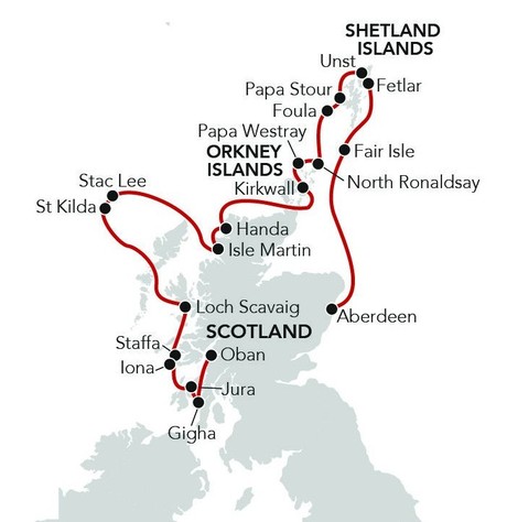 Map for Wild Scotland - An Exploration of the Remote Islands