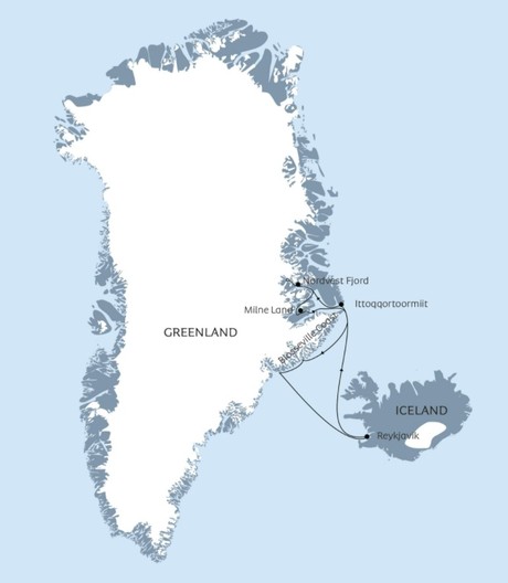 Map for The "Wild Side" of Greenland