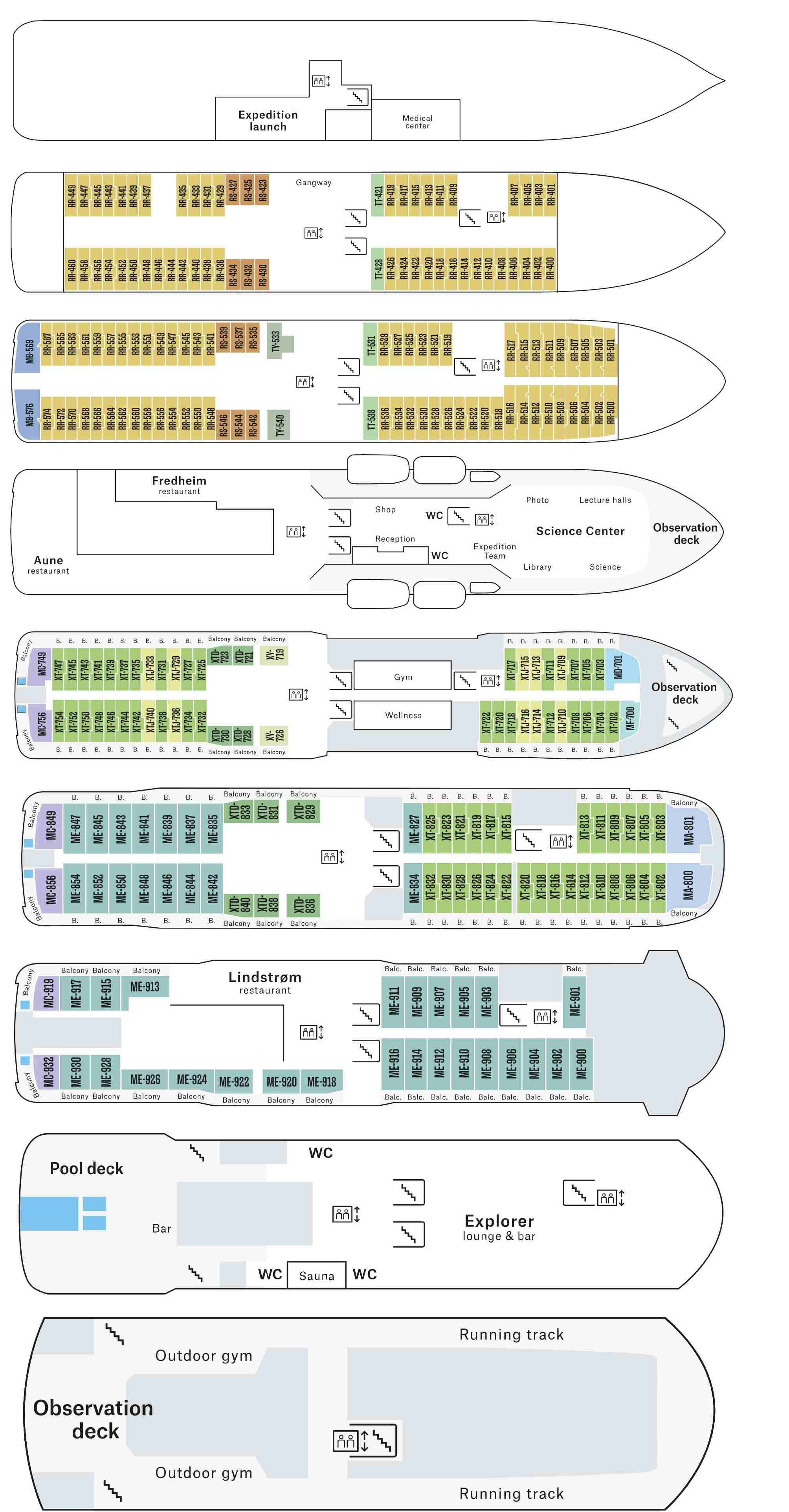 Cabin layout for Fridtjof Nansen