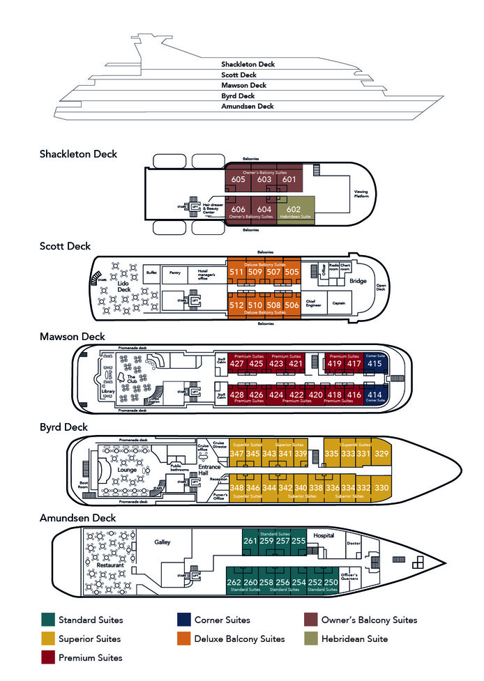 Cabin layout for Hebridean Sky