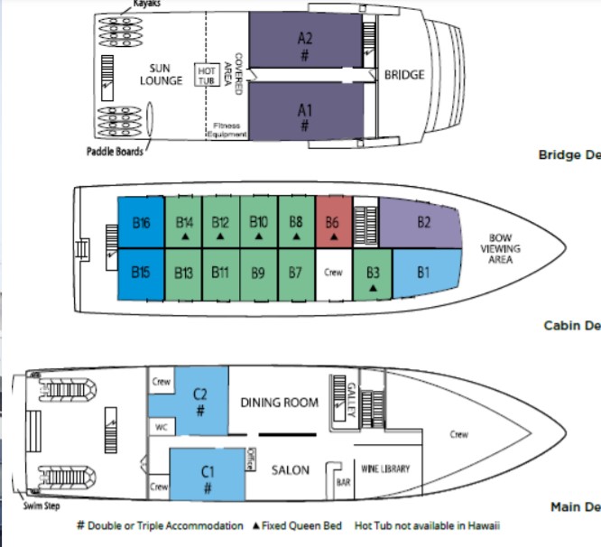 Cabin layout for Safari Explorer