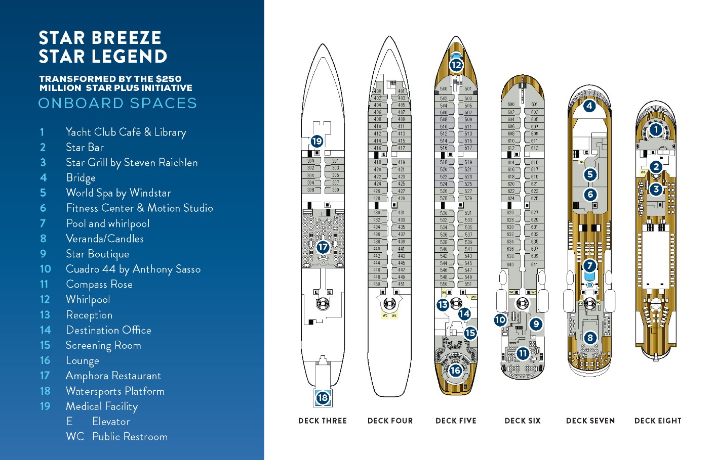 Cabin layout for Star Breeze, Star Legend & Star Pride