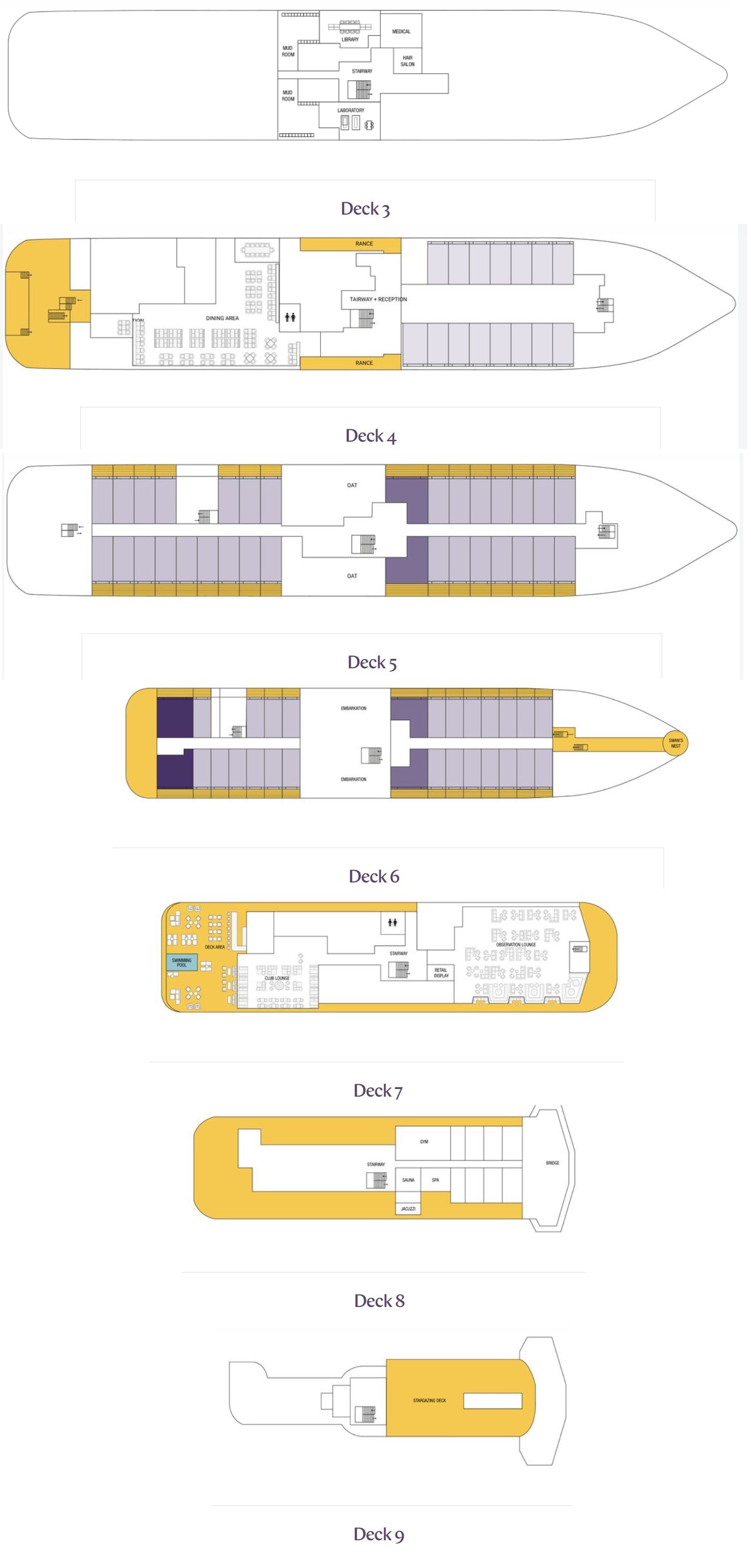 Cabin layout for Vega