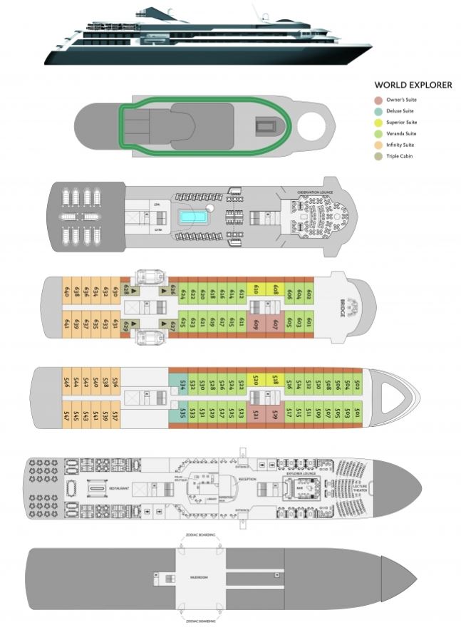 Cabin layout for World Explorer